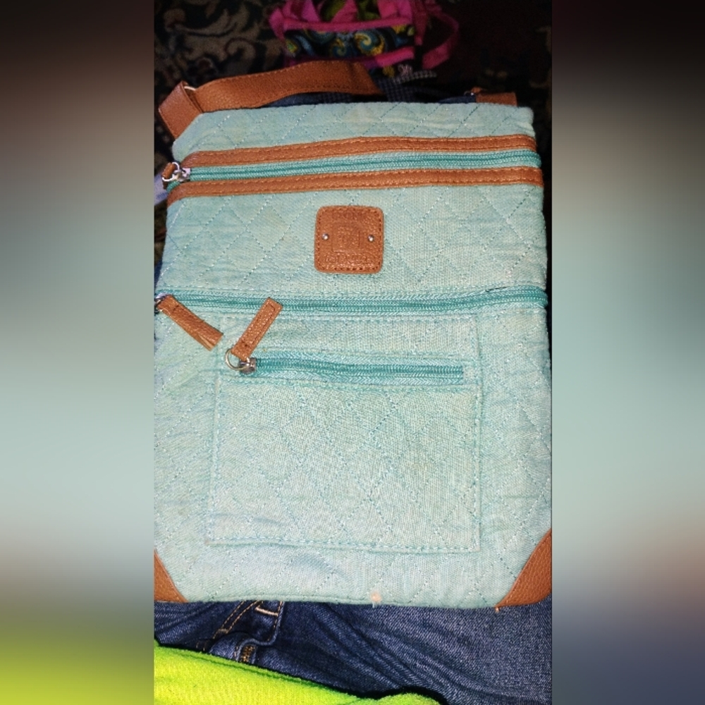 Stone Mountain teal crossbody